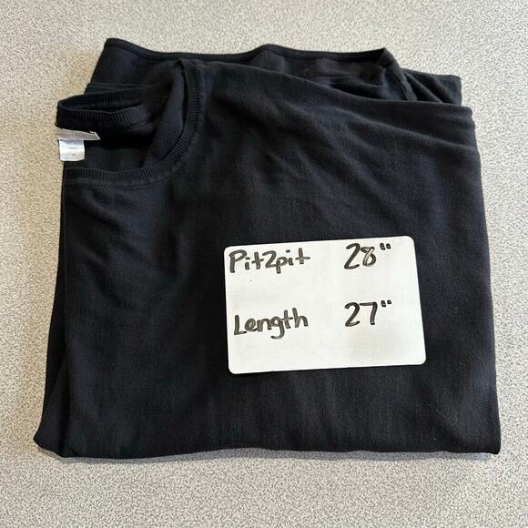 Garnet Hill Sz XL Silk and Cotton Blend Round Neck 3/4 Sleeve Tunic Tee Capsule - Picture 6 of 9